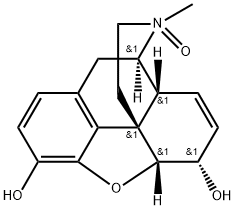 7,8-ジデヒドロ-4,5α-エポキシ-17-メチルモルフィナン-3,6α-ジオール17-オキシド 化学構造式