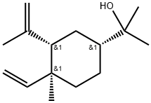 (1R)-4α-エテニル-α,α,4-トリメチル-3β-(1-メチルエテニル)-1β-シクロヘキサンメタノール 化学構造式