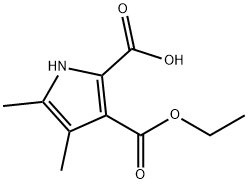 3-ethoxycarbonyl-4,5-dimethyl-1H-pyrrole-2-carboxylic acid 结构式
