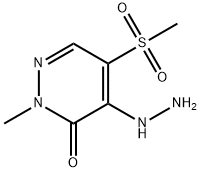 4-Hydrazino-2-methyl-5-methylsulfonyl-3(2H)-pyridazinone Struktur