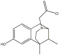 3-(2-Chloro-2-propenyl)-6,11-dimethyl-1,2,3,4,5,6-hexahydro-2,6-methano-3-benzazocin-8-ol Struktur