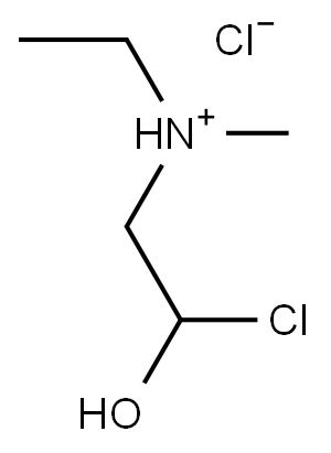 N-METHYL-2-HYDROXY-2-CHLORODIETHYLAMMONIUMCHLORIDE Struktur
