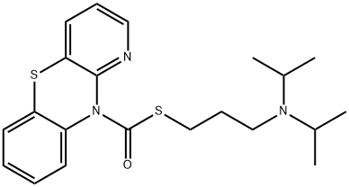 10H-Pyrido[3,2-b][1,4]benzothiazine-10-carbothioic acid S-[3-(diisopropylamino)propyl] ester Struktur