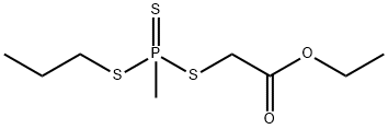 [[Methyl(propylthio)thiophosphinoyl]thio]acetic acid ethyl ester Struktur