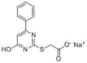 4-Phenyl-6-oxy-pyrimidine-2-thioglycolic acid (sodium salt) 结构式