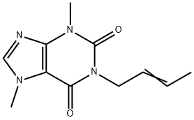 1-(2-Butenyl)-3,7-dimethyl-1H-purine-2,6(3H,7H)-dione 结构式