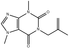 3,7-Dimethyl-1-(2-methylallyl)-1H-purine-2,6(3H,7H)-dione Struktur