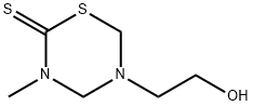 テトラヒドロ-5-(2-ヒドロキシエチル)-3-メチル-2H-1,3,5-チアジアジン-2-チオン 化学構造式