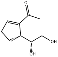 Ethanone, 1-[(5R)-5-[(1R)-1,2-dihydroxyethyl]-1-cyclopenten-1-yl]- (9CI) Structure