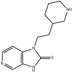 1-[2-(3-ピペリジル)エチル]-1H-イミダゾ[4,5-c]ピリジン-2-チオール 化学構造式