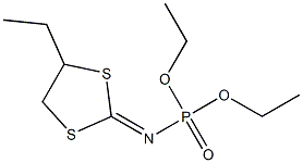 N-(4-Ethyl-1,3-dithiolan-2-ylidene)phosporamidic acid O,O-diethyl ester 结构式