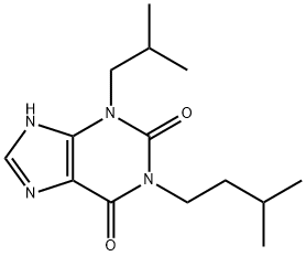 1-isoamyl-3-isobutylxanthine Struktur