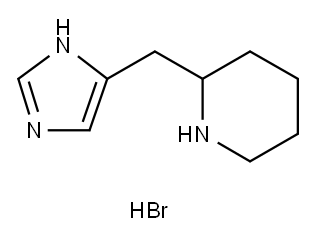 2-(1H-IMIDAZOL-4-YLMETHYL)PIPERIDINE 2HBR Structure