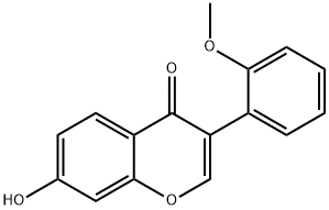 7-羟基-3-(2-甲氧基苯基)-4H-苯并吡喃-4-酮 结构式