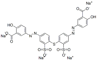 tetrasodium 5,5'-[thiobis[(3-sulphonato-p-phenylene)azo]]disalicylate  Struktur