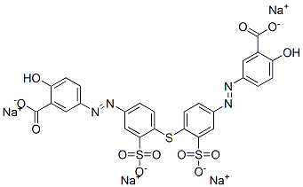 tetrasodium 5,5'-[thiobis[(3-sulphonato-p-phenylene)azo]]disalicylate Structure