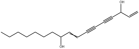 1,8-十七碳二烯-4,6-二炔-3,10-二醇, 63910-76-9, 结构式