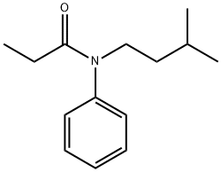 N-イソペンチル-N-フェニルプロピオンアミド 化学構造式
