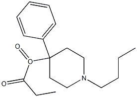 1-Butyl-4-phenylpiperidin-4-ol 1-oxidepropionate Struktur