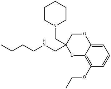 N-Butyl-8-ethoxy-2-(1-piperidinylmethyl)-1,4-benzodioxane-2-methanamine Struktur