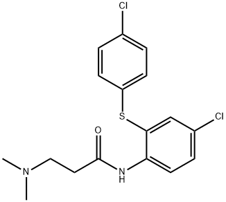 N-[4-Chloro-2-[(p-chlorophenyl)thio]phenyl]-3-(dimethylamino)propionamide Struktur