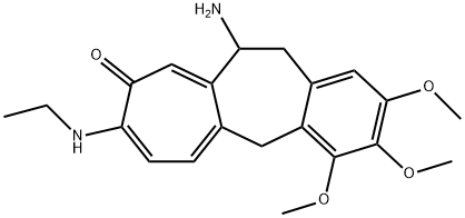 (S)-7-Amino-6,7-dihydro-10-ethylamino-1,2,3-trimethoxybenzo[a]heptalen-9(5H)-one Structure