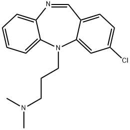 10,11-Dihydro-3-chloro-5-[3-(dimethylamino)propyl]-5H-dibenzo[b,e][1,4]diazepine 结构式