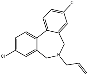 6-Allyl-6,7-dihydro-3,9-dichloro-5H-dibenz[c,e]azepine Struktur