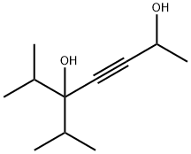 6-メチル-5-イソプロピル-3-ヘプチン-2,5-ジオール 化学構造式