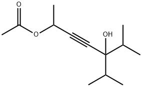 6-Methyl-5-isopropyl-3-heptyne-2,5-diol 2-acetate Struktur