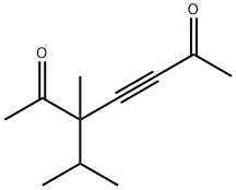 5-メチル-5-イソプロピル-3-ヘプチン-2,6-ジオン 化学構造式