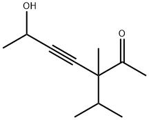 6-Hydroxy-3-methyl-3-isopropyl-4-heptyn-2-one Struktur