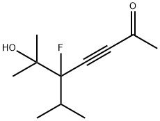 5-Fluoro-6-hydroxy-6-methyl-5-isopropyl-3-heptyn-2-one Struktur