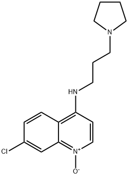 7-クロロ-N-[3-(1-ピロリジニル)プロピル]-4-キノリンアミン1-オキシド 化学構造式