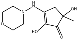 2,5-Dihydroxy-5-methyl-3-morpholinoamino-2-cyclopenten-1-one Struktur