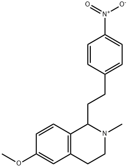 1,2,3,4-Tetrahydro-6-methoxy-2-methyl-1-(4-nitrophenethyl)isoquinoline Struktur