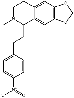 5,6,7,8-Tetrahydro-6-methyl-5-(4-nitrophenethyl)-1,3-dioxolo[4,5-g]isoquinoline 结构式