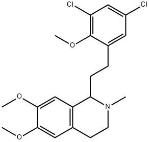 1-(3,5-Dichloro-2-methoxyphenethyl)-6,7-dimethoxy-2-methyl-1,2,3,4-tetrahydroisoquinoline Struktur