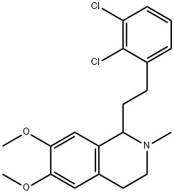 1-(2,3-Dichlorophenethyl)-6,7-dimethoxy-2-methyl-1,2,3,4-tetrahydroisoquinoline Struktur