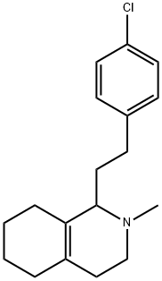 1-(4-クロロフェネチル)-2-メチル-1,2,3,4,5,6,7,8-オクタヒドロイソキノリン 化学構造式