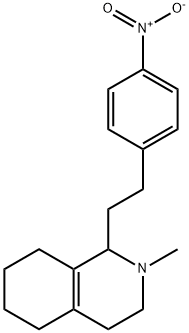 (+)-1,2,3,4,5,6,7,8-Octahydro-2-methyl-1-(4-nitrophenethyl)isoquinoline Struktur