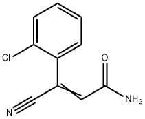 3-(2-クロロフェニル)-3-シアノプロペンアミド 化学構造式