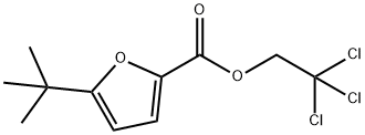 5-tert-Butyl-2-furancarboxylic acid 2,2,2-trichloroethyl ester Struktur