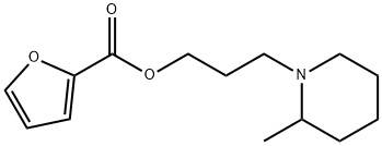 2-Furancarboxylic acid 3-(2-methylpiperidino)propyl ester Struktur