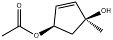 4-Cyclopentene-1,3-diol, 1-methyl-, 3-acetate, (1S,3R)- (9CI) Structure