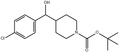 1-BOC-4-[(4-氯苯基)羟基甲基]哌啶, 639468-65-8, 结构式
