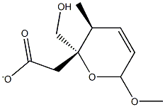2H-Pyran-2-methanol,3,6-dihydro-6-methoxy-3-methyl-,acetate,(2S,3S)-(9CI) Structure