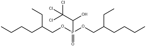 (2,2,2-Trichloro-1-hydroxyethyl)phosphonic acid bis(2-ethylhexyl) ester Struktur