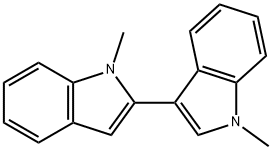 1-methyl-2-(1-methylindol-3-yl)indole, 63955-66-8, 结构式