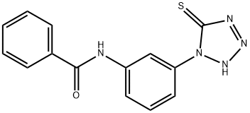 N-[3-(2,5-二氢-5-硫代-1H-四唑-1-基)苯基苯甲酰胺, 63967-10-2, 结构式